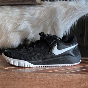 Nike Women's Black Knit Sneakers with White Swoosh